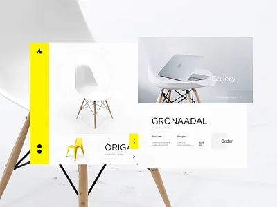 Fürtniture Shöp animation chair design eshop landing page minimalism simple ui ux