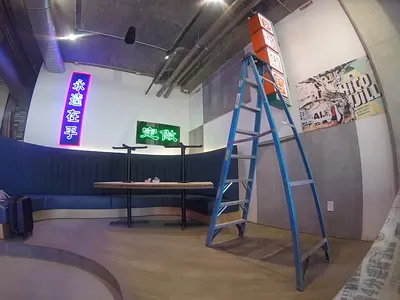 Streets of Asia wall wrap china food graffiti interior design japan lighting mural neons restaraunt thai urban