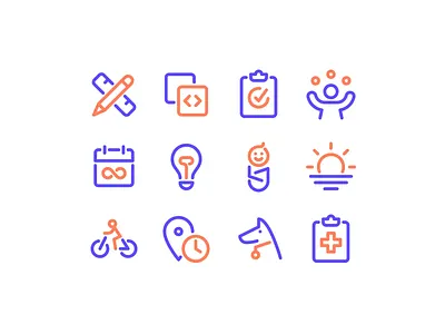 Jobs & Perks Icons benefits career health hiring icon job metalab motion perks principle remote site ui