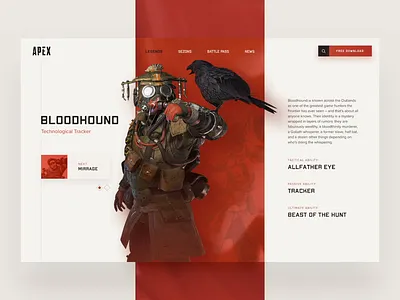 Apex Legends 2019 animation apex legends clean creative design illustration motion typography ui ux website