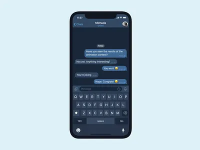 Double check mark animation app chat competition ios messenger telegram