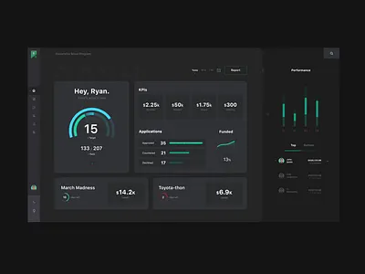 Dark & Light Dashboard black branding dark dash dashboard design interface light modern modular product ui ux web web design white