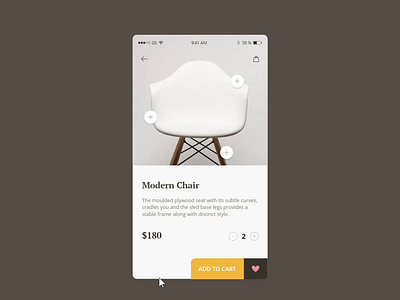 Furniture app interaction animation app design detail page ecomerce furniture interaction online app online shopping ui