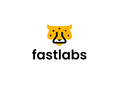 fastlabs animal biotechnology branding cheetah chemical flask lab logo tiger