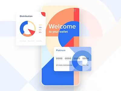Mobile App - Online banking animation app banking clean colors design minimal mobile motion ui ux