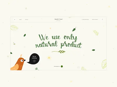 Simple food/main page catalog clean cooking design drink food gastronomy minimal motion natural product shop simple ui ux web website