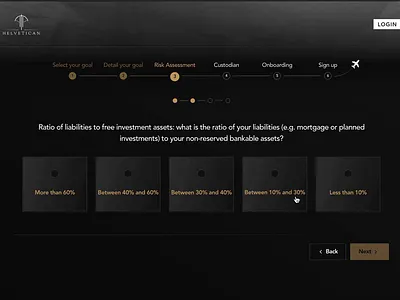 UX - Risk Assessment and Visualization animation data visulization design fintech frontend ui ux visualization web application
