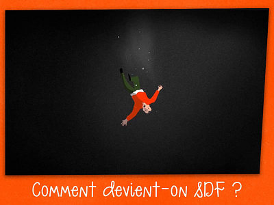 Entourage - Motion video animation app character fall homeless motion design social