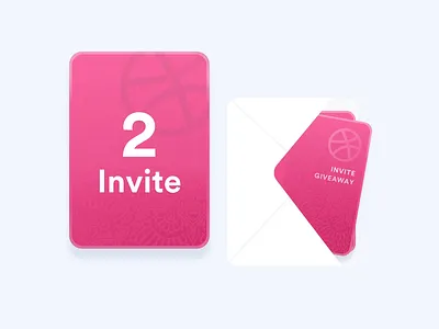 2x Dribbble invites! dribbble free invitation invitation card invite mail ui