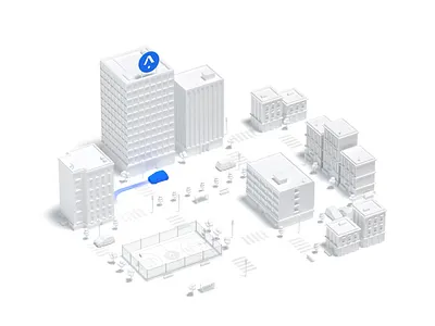 We're Applied Intuition π 3d 3d animation car city illustration