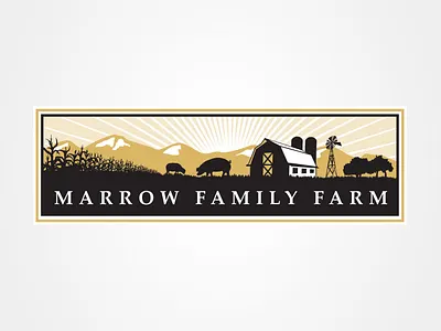 Marrow Family Farm Logo branding design graphic design illustration logo logo design typography vector