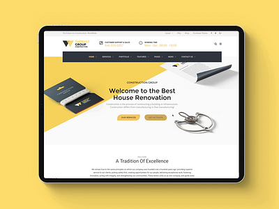 The Built New animation architecture blogger business construction corporate hero interaction landing magazine minimal shop themeforest ui ux web webdesign wordpress