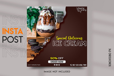 Food menu and restaurant social media banner food instagram