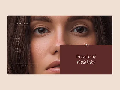 Beauty Studio Website (Animation) animated animation beauty clean distortion homepage landing loading minimal onepage principle prototype webdesign website