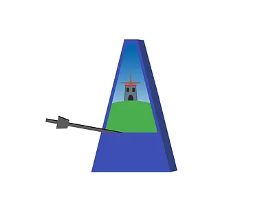 Time Travel Metronome 100 days of illustration 100 days of motion 2d 2d animation adobe illustrator after effects after effects animation after effects motion graphics design motion design vector animation vector illustration