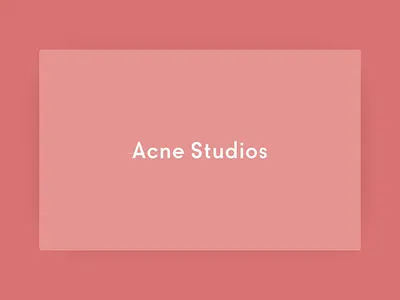 Acne Studios adobe adobe photoshop adobe xd animation branding design minimal ui ux web website