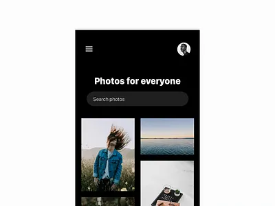 Unsplash Concept app design interface mobile ui ux