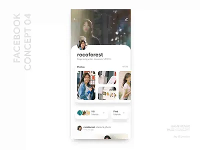 Facebook hamburger page concept animation concept facebook innn invision studio ios iphone x