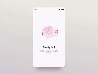 Mandatory Reads - Empty List animation coffee document empty state illustration minimal mobile ui