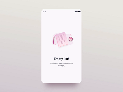 Mandatory Reads - Empty List animation coffee document empty state illustration minimal mobile ui