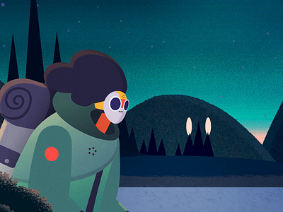 Ti and the Wild animation explorer forest illustration nature orbs running thelittlelabs walkcycle wild