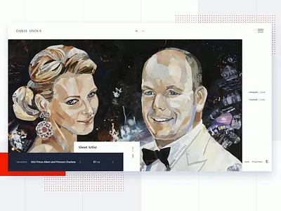 Daria Usova animation art artist awwwards clean collage collage art design gallery home honorable mention interface light personal website photos pieces art portrait art promo ui ux