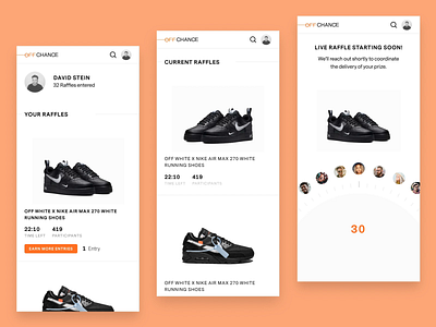 Off Chance - Flow app design ui ux