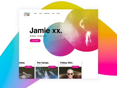 Three Arena - Homepage Slider animation clean ui flat flat design homepage landing page ui ui design user interface web design website