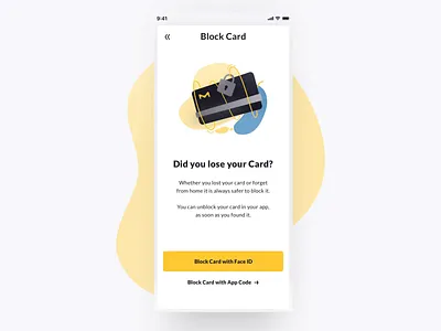 Travel Expense App- Card Blocking 💳 animation app card face id illustration interaction payment app pop up ui ux