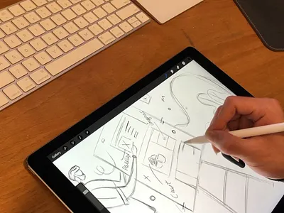 Sketching in Procreate 2d illustration chatacter illustration illustrator ipad pro pencil process procreate simple sketch sketch ui designer ui designers