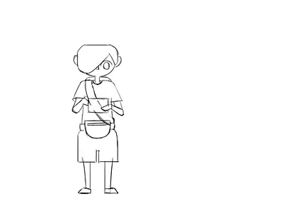 Hitchhikers - character animation cleanup 2d animation animation studio animation test cel animation character character animation character design character designs frame by frame gif hitchhikers illustration motion design rough animation sketch studio pigeon