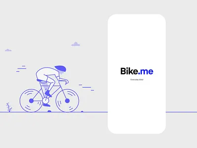 Bike.me - Welcome Screen Exploration app clean design illustration ios iphone x mobile product simple ui ux