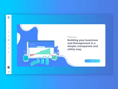 Finance Area Onboarding animation design flat illustration onboarding ui ux