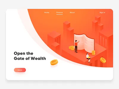 Financial illustration 2.5d after affects animation app design financial illustration photoshop ui ux web