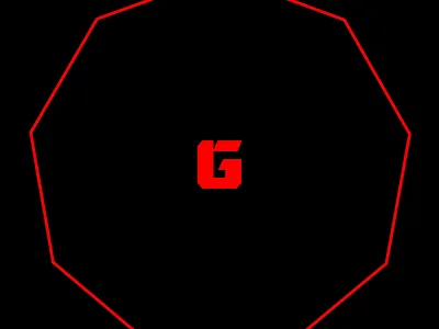 G 36 days of type after effects gamma knife king gizzard letter g motion animation nonagon infinity