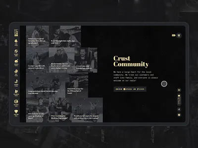 Pizza Community animation black e commerce food interaction minimal motion pizza ui uidesign webdesign website