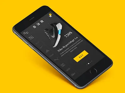 SNR - mobile app animation mobile app sneakers