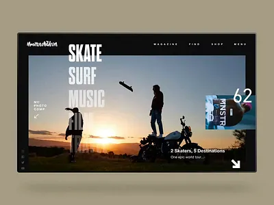 Monster Children Web Experiment design digital just make madewithadobexd magazine monster children print sam clarke design skate surf ui web web design
