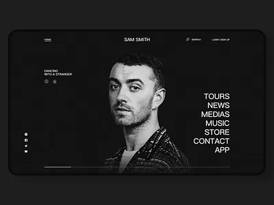 Sam Smith Web Design animation branding design typography ui ux web website 平面