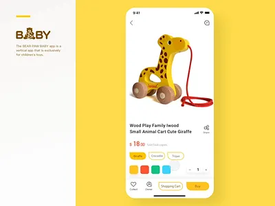 Add To Shopping Cart add to shopping cart app child application design illustration shopping toy ui ux