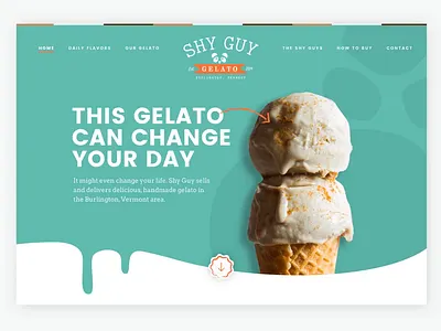 Shy Guy Gelato btv burlington gelato interaction design motion animation motion design principle principle app principleapp ui design vermont web design