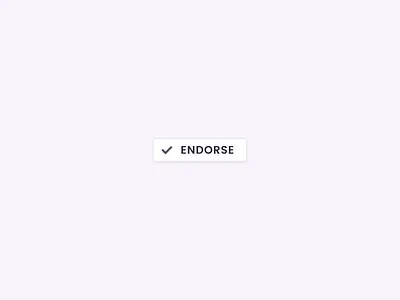 Endorse — Button interaction animation button check click endorse hover interaction micro interaction particles pop press tick ui
