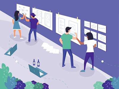 Design Sprint Animation animation app character design design sprint illustration movement team ui ux vector