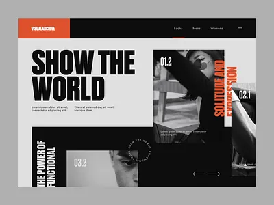 Visual Archive Digital Lookbook animation black and white design digital image interactive lockup motion photography prototype ui ui ux ux designer web website