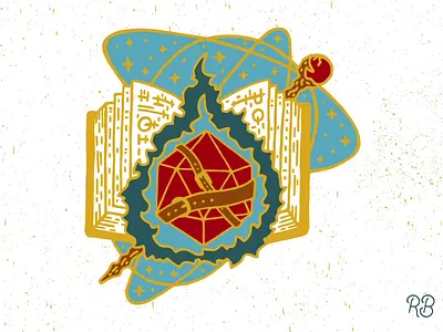 The Armoury Part Two - Wizard Class animation armory branding d20 design dnd dungeons and dragons enamelpin fantasy fantasy art fire grunge hand drawn illustration spells staff stars texture vector wizard