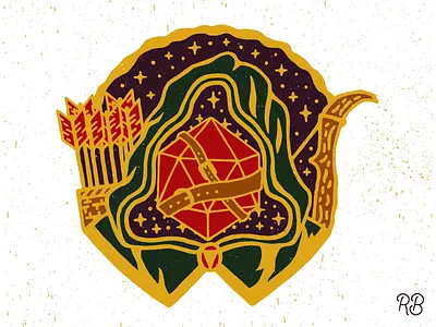 The Armoury Part Two - Ranger Class animation arrows bow branding class d20 design dungeons and dragons fantasy fantasy art grunge hand drawn illustration ranger stars texture vector