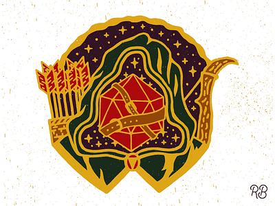 The Armoury Part Two - Ranger Class animation arrows bow branding class d20 design dungeons and dragons fantasy fantasy art grunge hand drawn illustration ranger stars texture vector