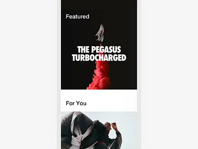 Nike App Feed app editorial feed mobile motion nike ui