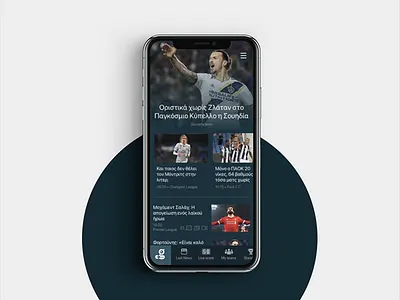 Sport Portal Mobile App animation football ios iphone micro interaction mobile app navigation sport app user interface