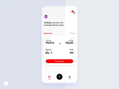 Mobile App - Notifications - Interaction alert animation app application car delivery gif history ios iphone minimal mobile new notifications product profit time ui upcoming ux